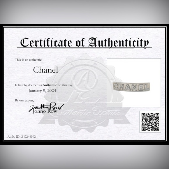 🌟Chanel 98P silver colored metal hair clip Barrette - Picture 4 of 9